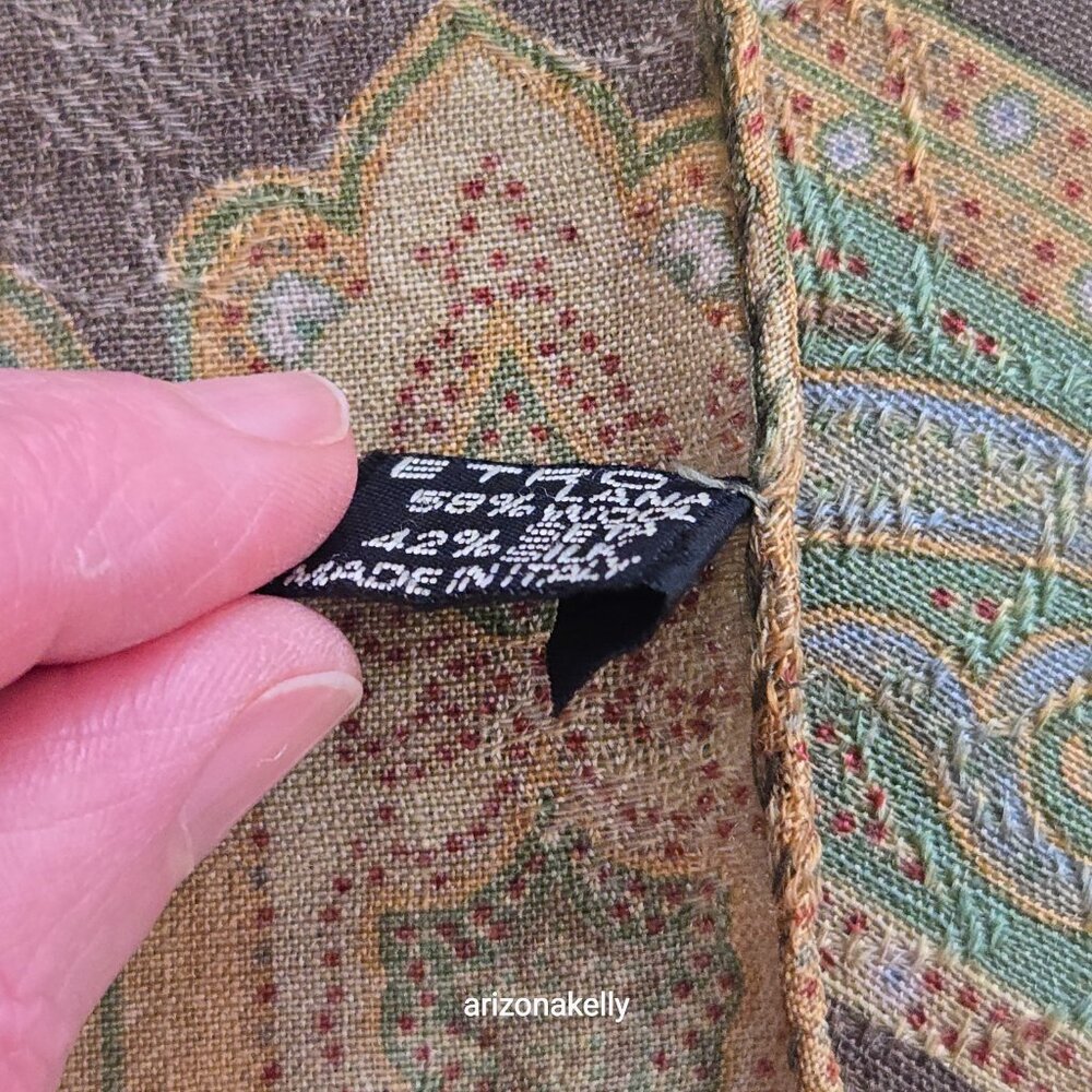 Etro Wool & Silk Scarf - Picture 16 of 16